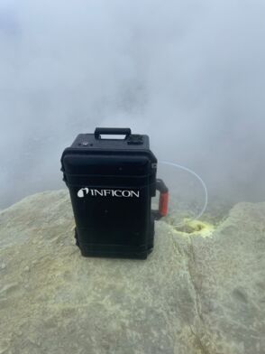 Transpector MPH housed inside a portable case that was brought to Vulcano, Italy MPH Pelican Case