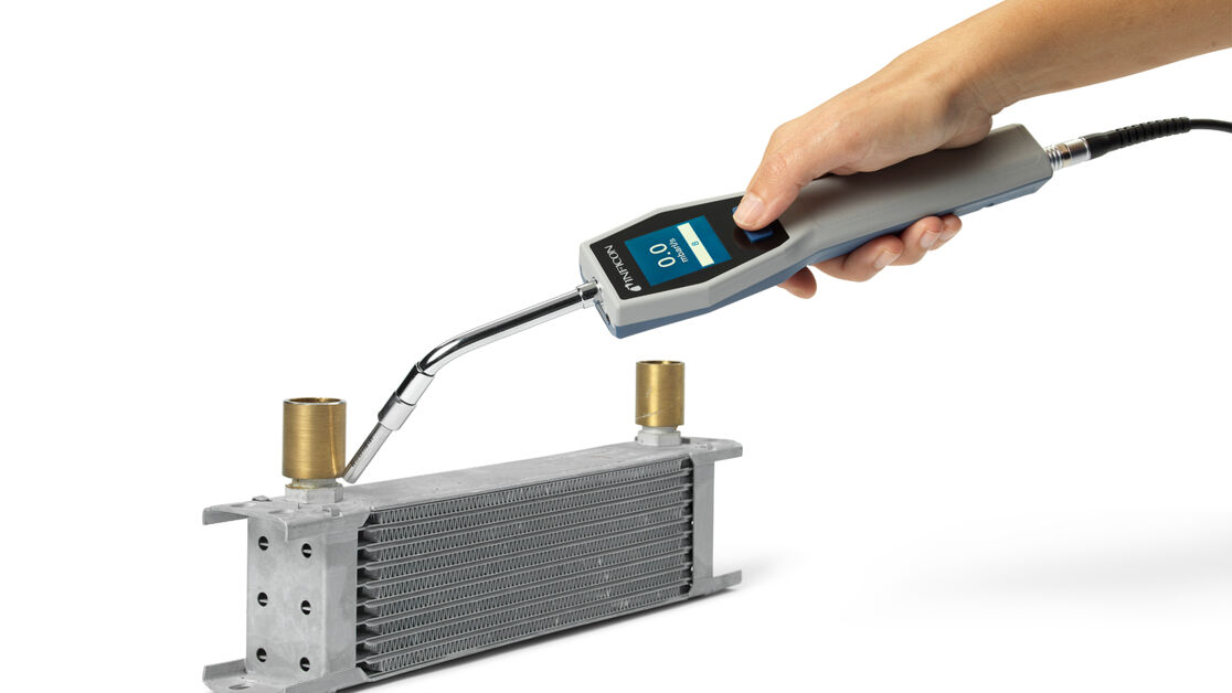 Handmesskopf mit multifunction button, Display Leck Anzeige und LED-Beleuchtung Sentrac_landingpage_testcomponent