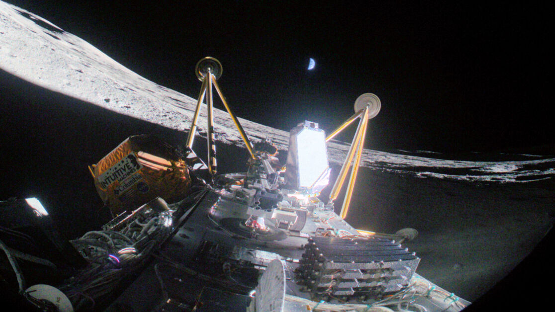 Photo courtesy of Intuitive Machines MPH MS landed on the Moon