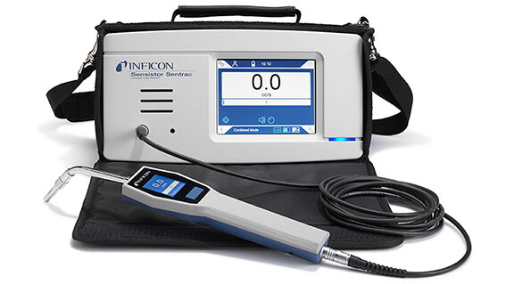 Sensistor Sentrac leak detector, battery operated model and probe Sentrac_landingpage_battery_model