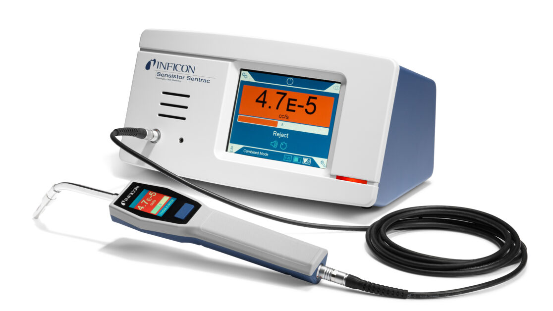 Testergebnisse sichtbar am Gerätebildschirm und am Display des Handmesskopfs  Sentrac_landingpage_leak_alerts