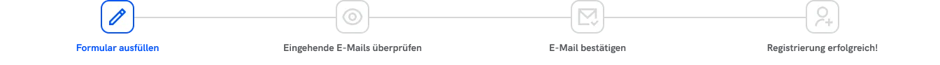 Mailing Process DE Desktop - Fill out the form - Step 1