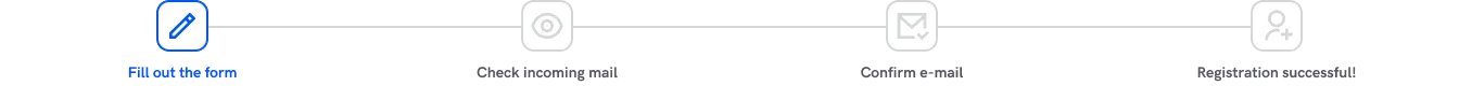 Mailing Process EN Desktop - Fill out the form - Step 1