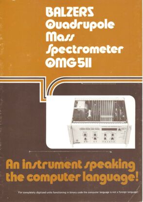 QMG 511 パンフレット Balzers AG Balzers-Quadrupol-Massenspetrometer-QMG511-Brochure