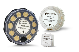 Photo depicting INFICON quartz crystal products Photo depicting INFICON quartz crystal products