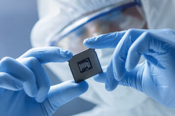 Semiconductor chip with hands
