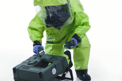 Hazmat professional using HAPSITE CDT