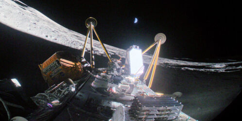 Photo courtesy of Intuitive Machines MPH MS landed on the Moon