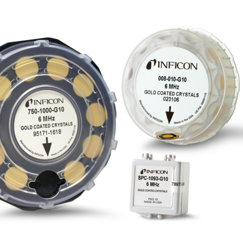 Photo depicting INFICON quartz crystal products Photo depicting INFICON quartz crystal products
