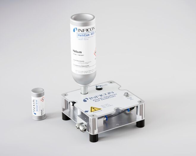 Refill station for helium cartridge Refill station for helium cartridge
