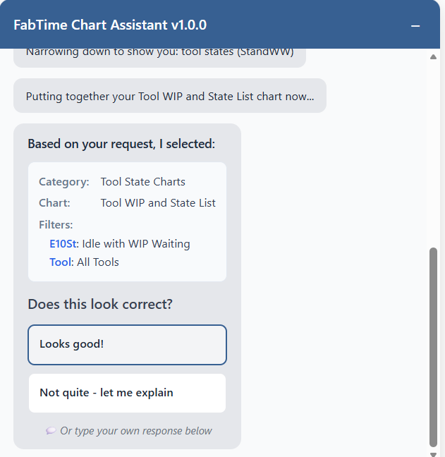 Step 2 of using Chart Assistant (approve or refine chart suggested by the assistant)