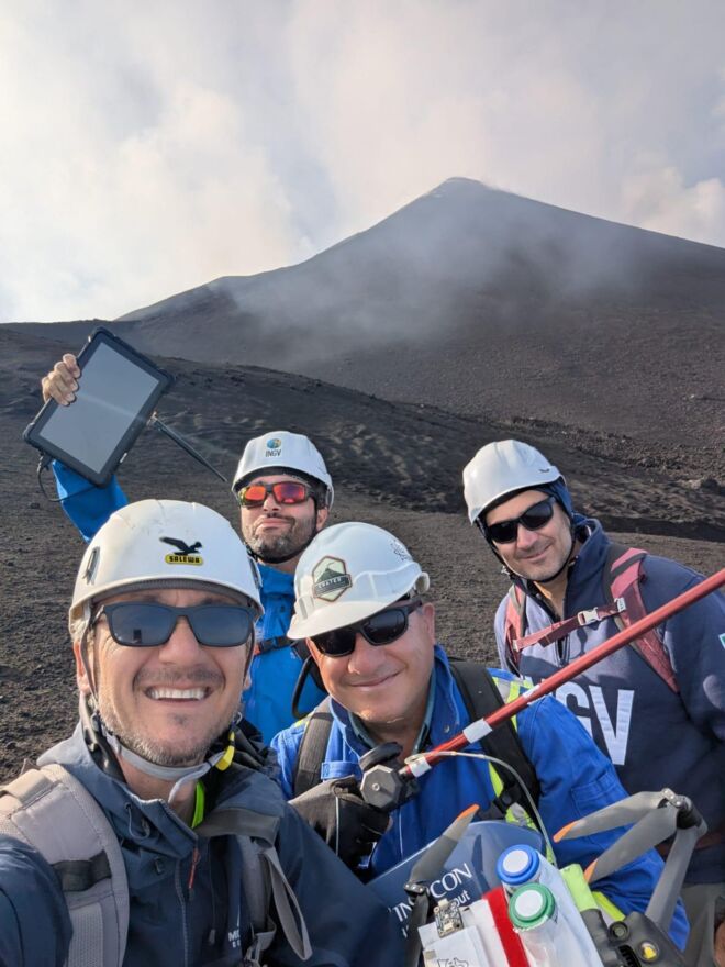 Mount Etna volcano field deployment in collaboration with INGV